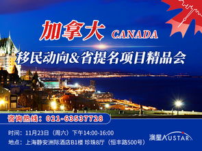 加拿大移民动向 省提名项目精品会 上海