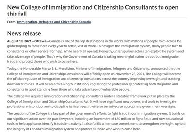 加拿大移民顾问被起诉欺诈,移民局加大监管!